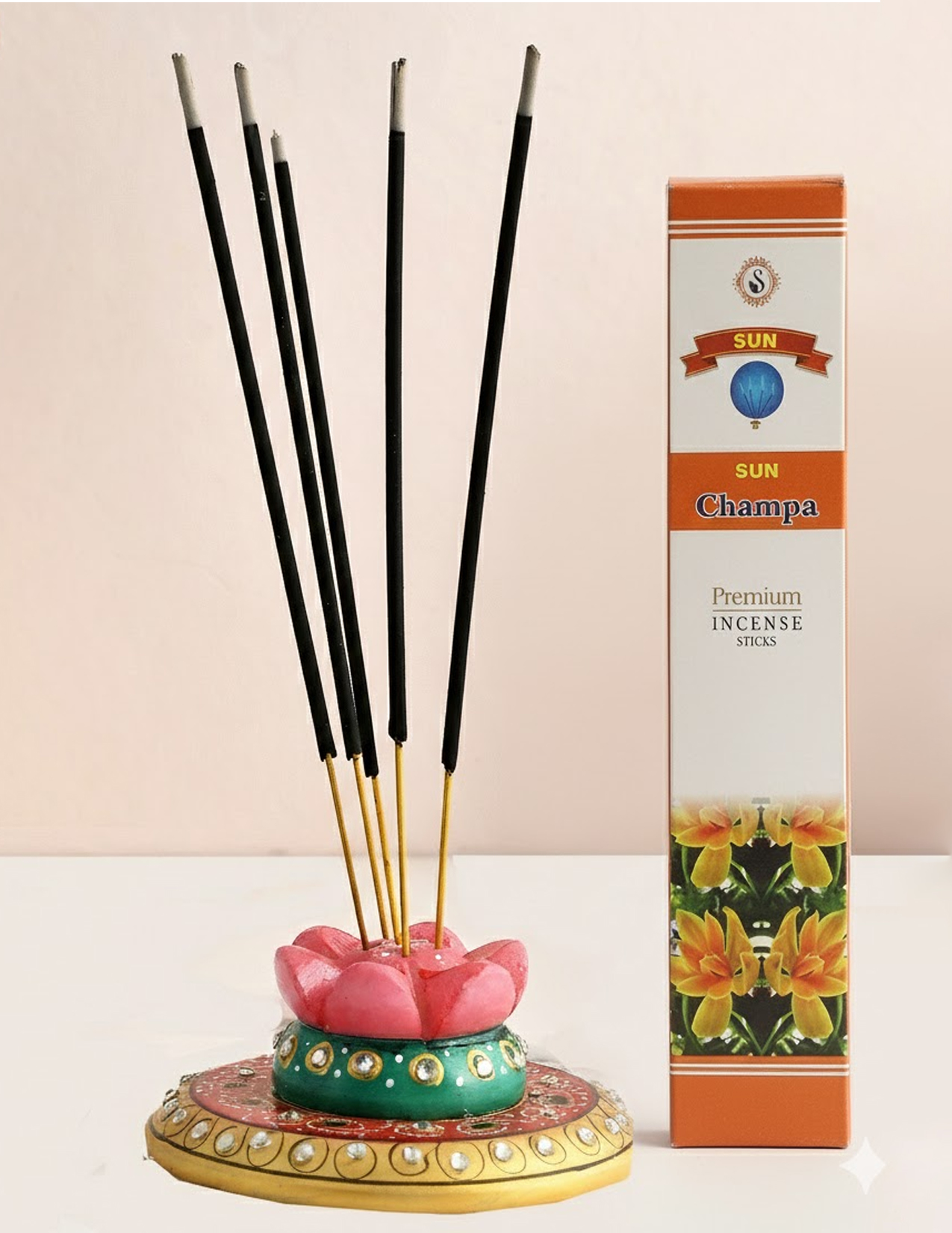 Premium Champa Agarbatti – Long Lasting Floral Incense Sticks for Pooja, Temple & Meditation
