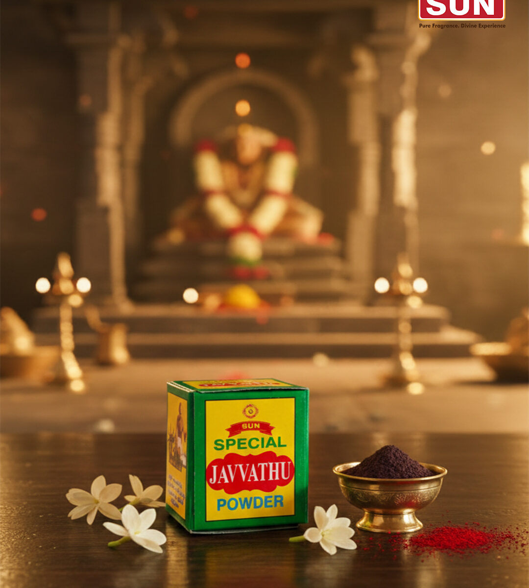 Sun Javathu Powder – Traditional Fragrant Herbal Powder for Pooja & Spiritual Use